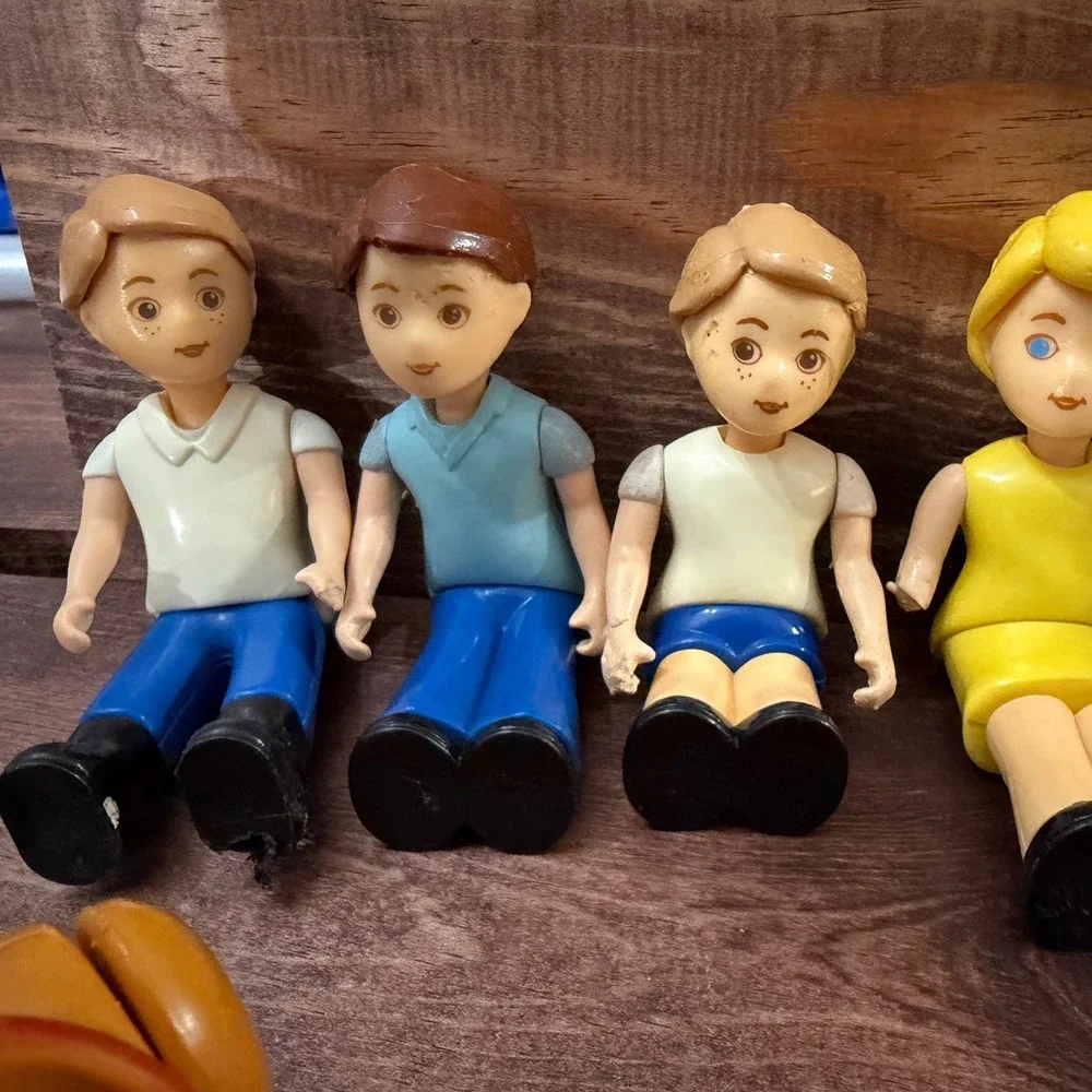 Fisher Price Little People Dollhouse Figures Lot Horse Cat Babies 11pc Vintage